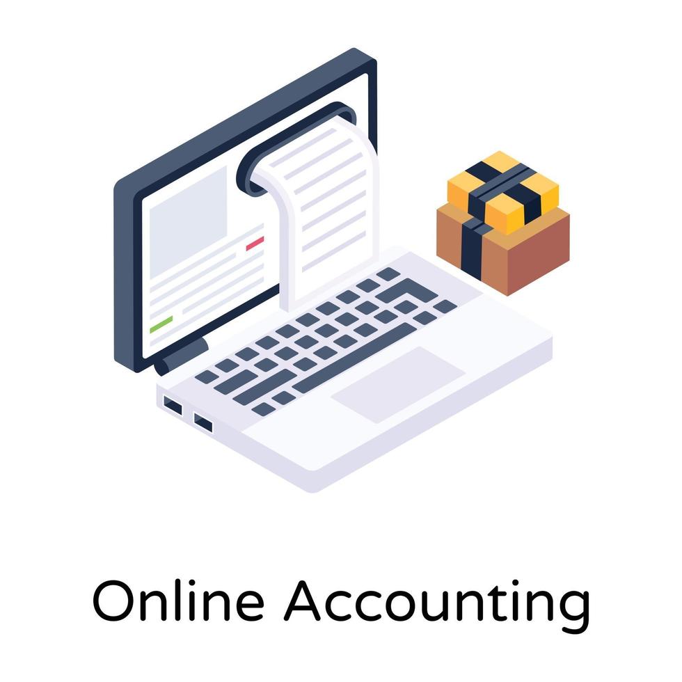 Online Accounting Receipt vector