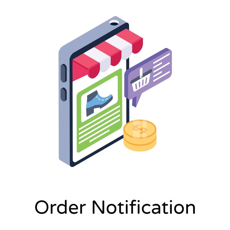 Order Notification App vector