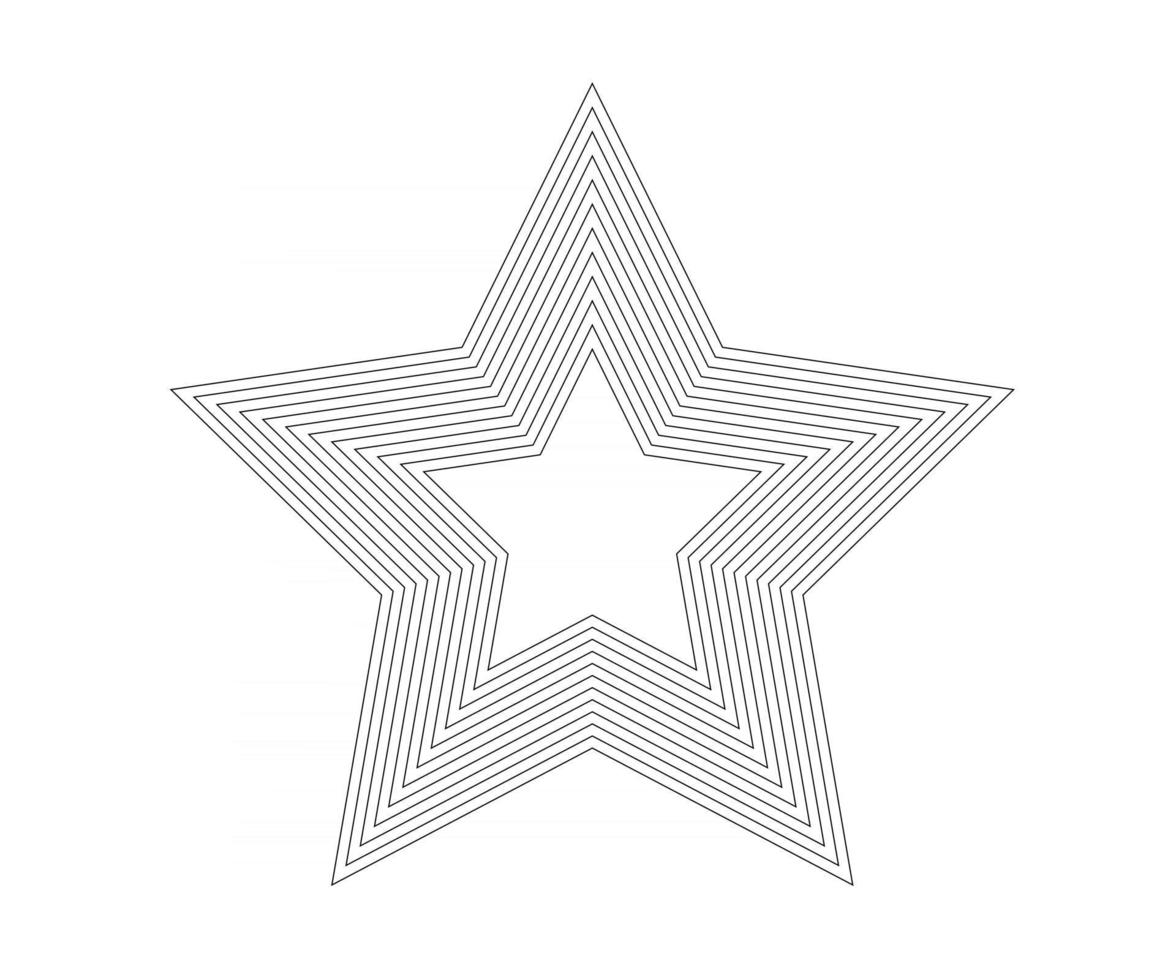 Star logo. Star lined icon, sign, symbol, Flat design, button vector