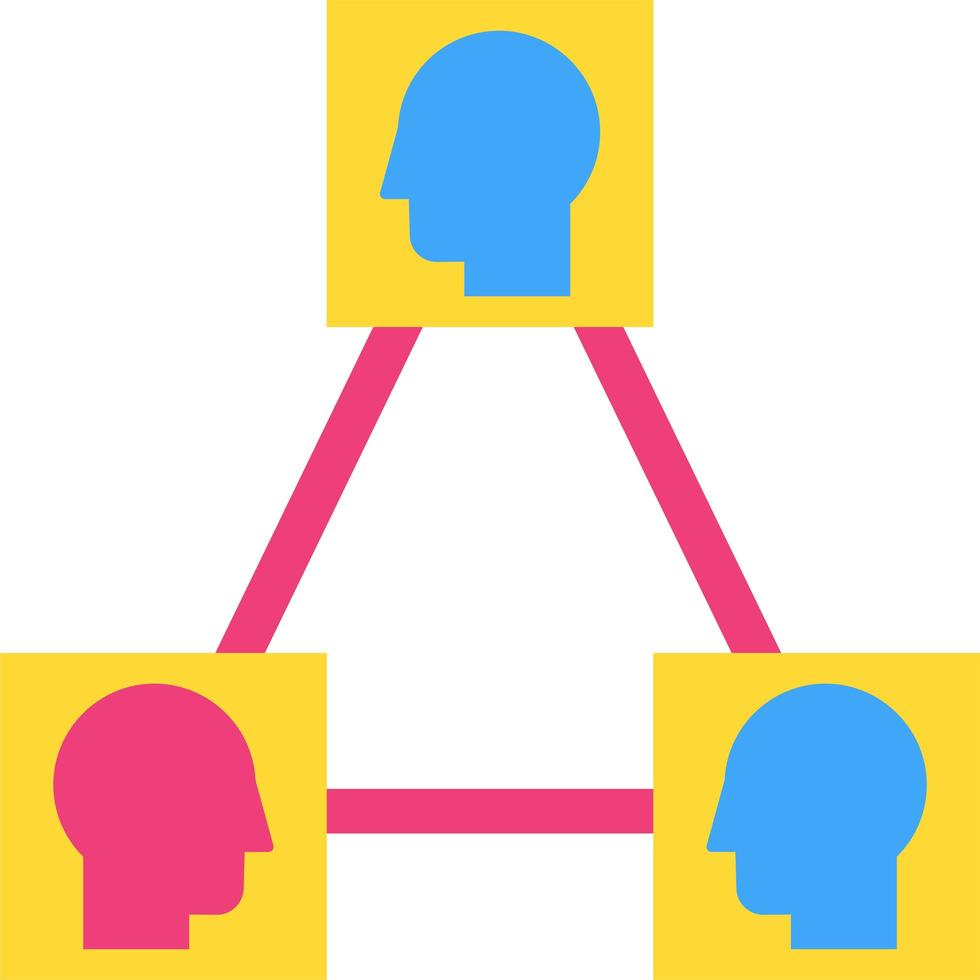 Collaboration, teamwork flat vector icon