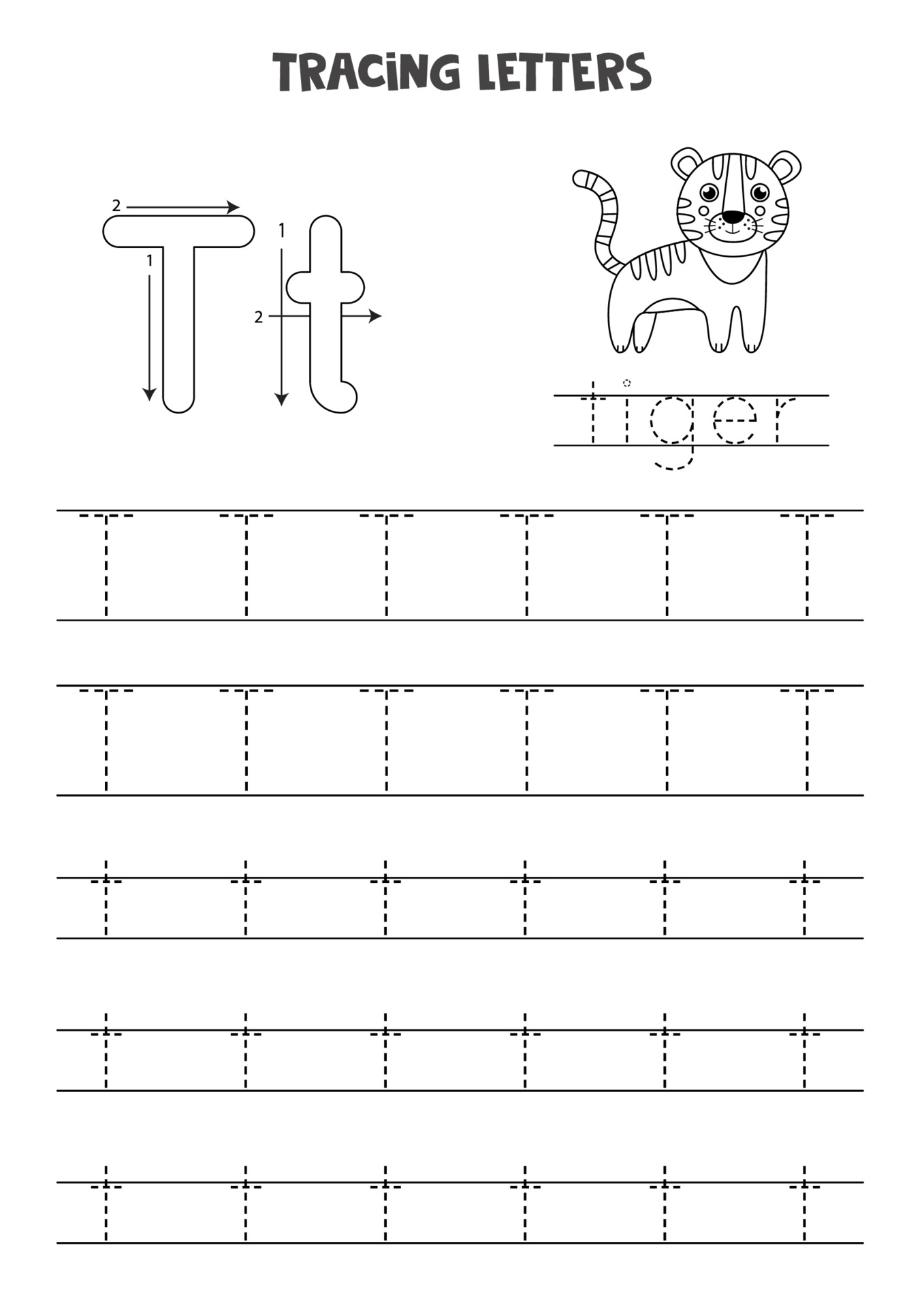 Trace letters. Trace letters