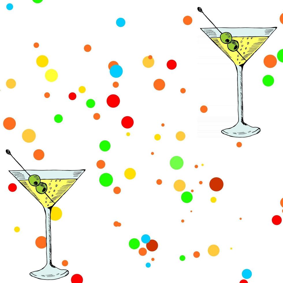 beach party martini vector
