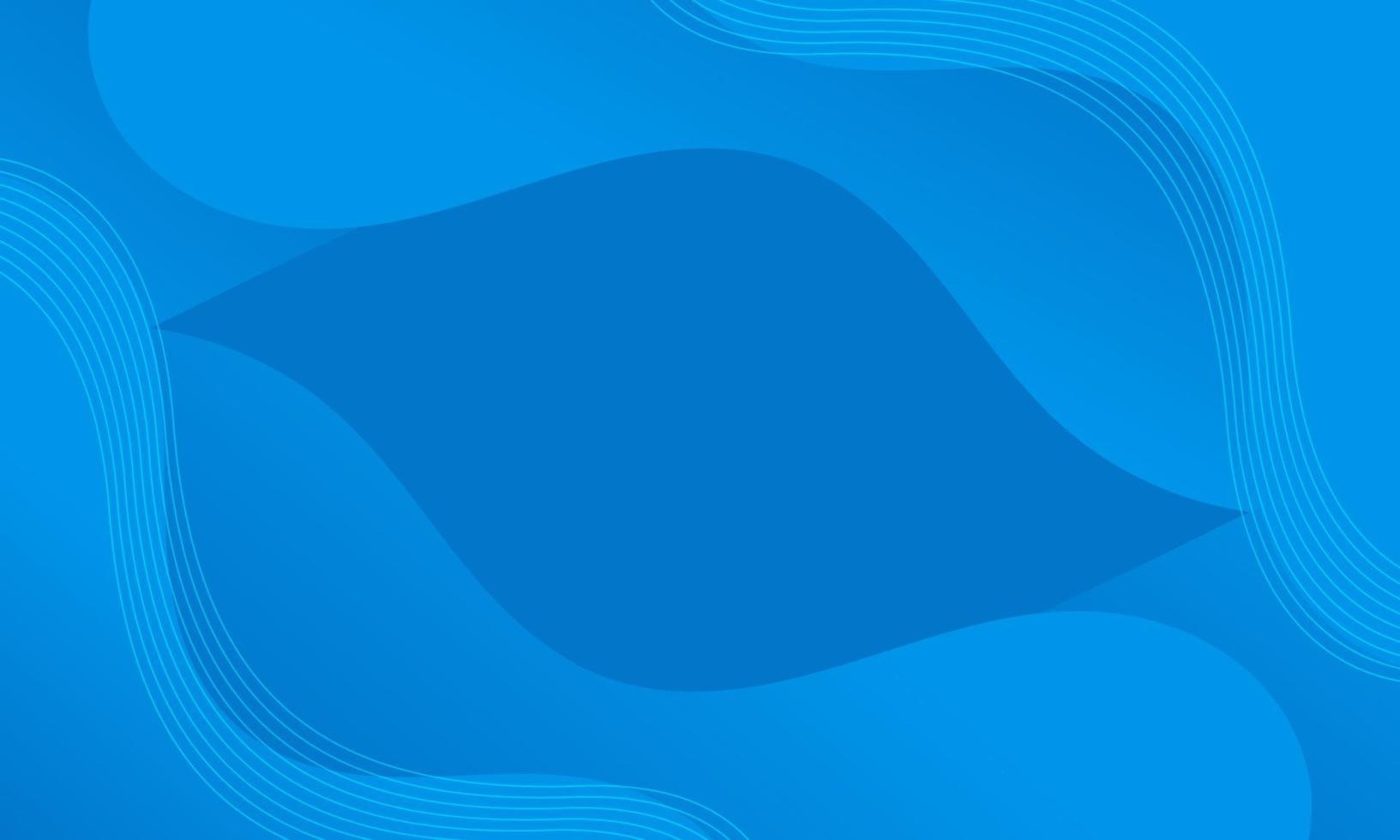Abstract Blue Fluid Wave Background vector