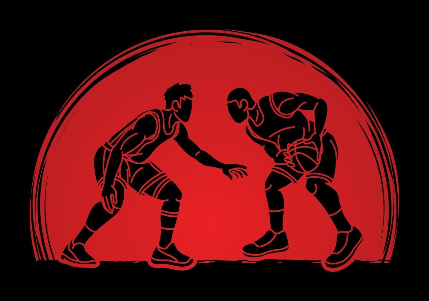 Basketball Players Action vector