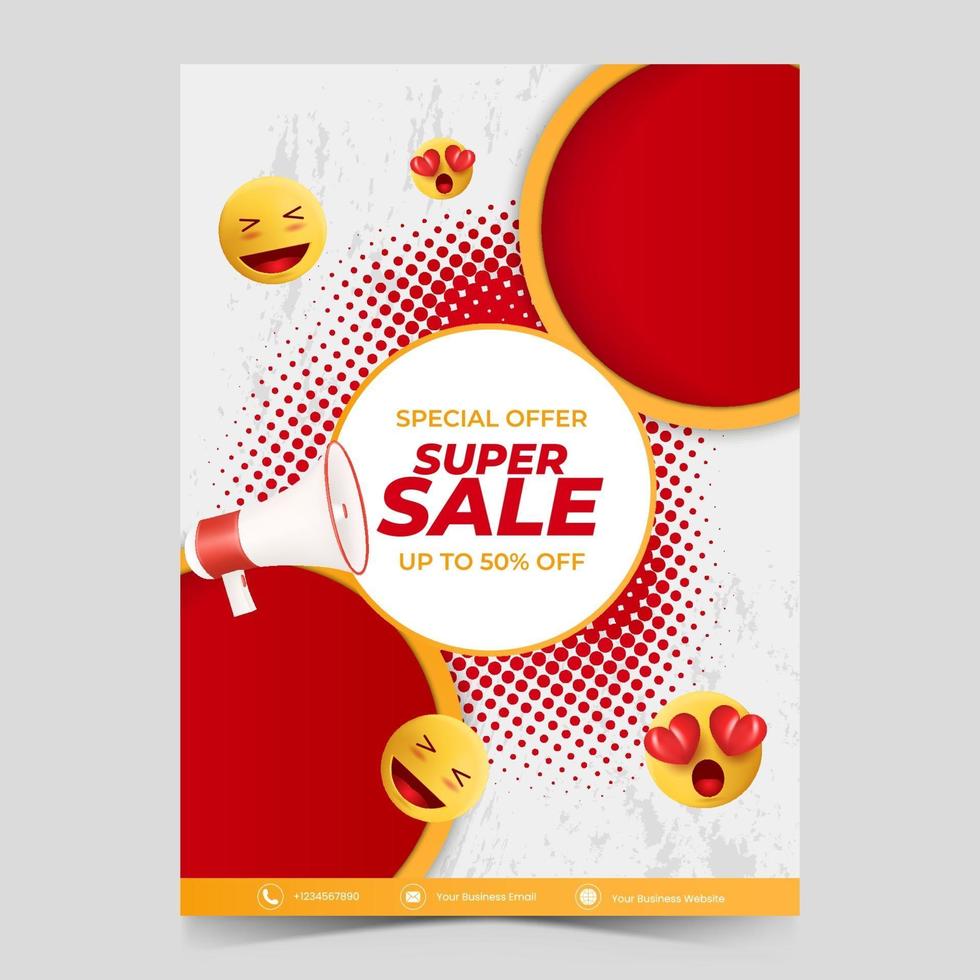 geometric abstract sales poster template design. vector