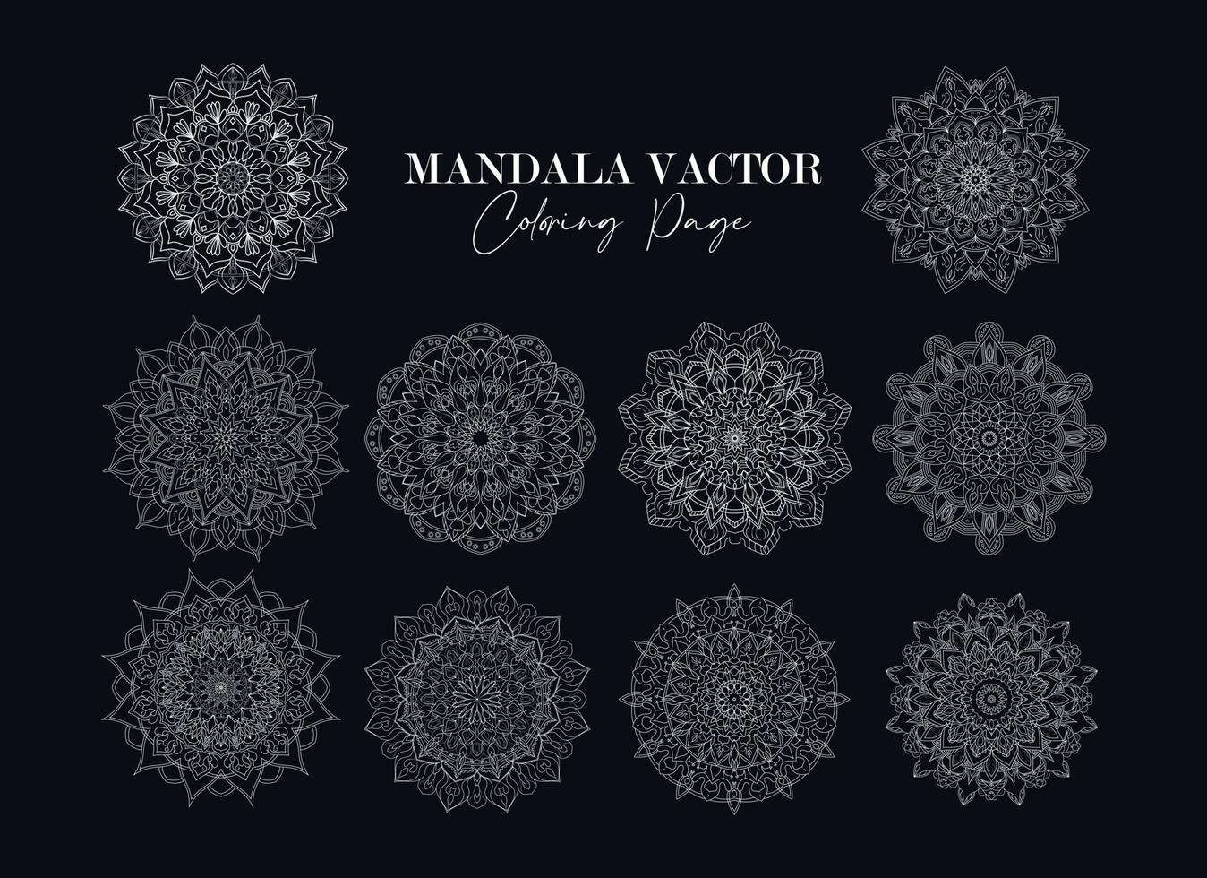 vector de colección de mandala gratis. conjunto de flores circulares mandala