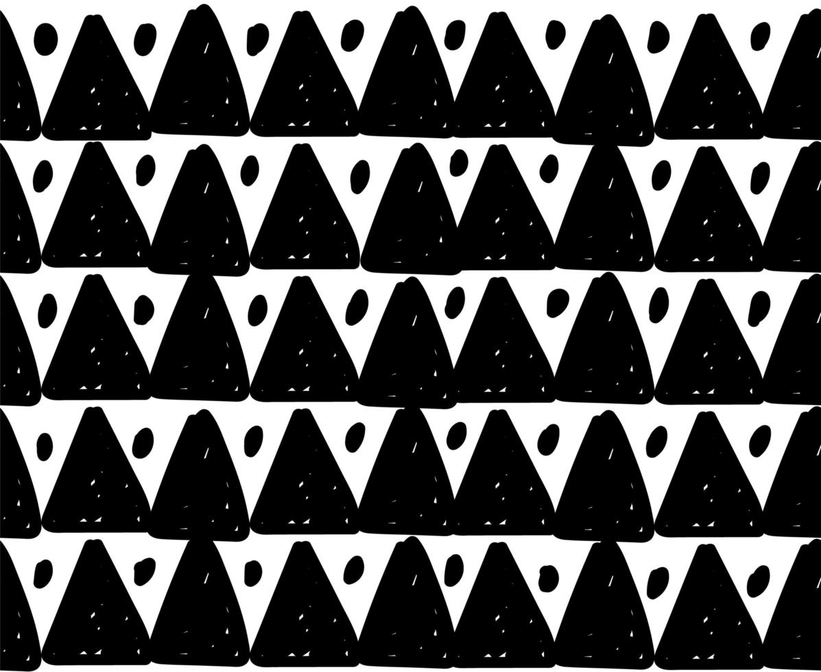 Seamless background with triangles. Black and white shapes vector