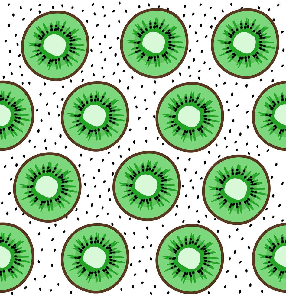 rodajas de kiwi aislado sobre fondo blanco. vector