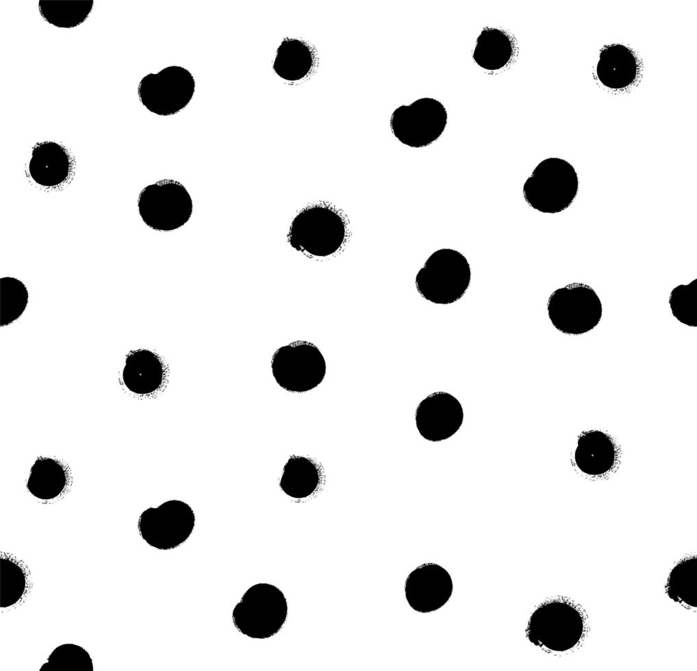 Pattern with black dots on white background. vector