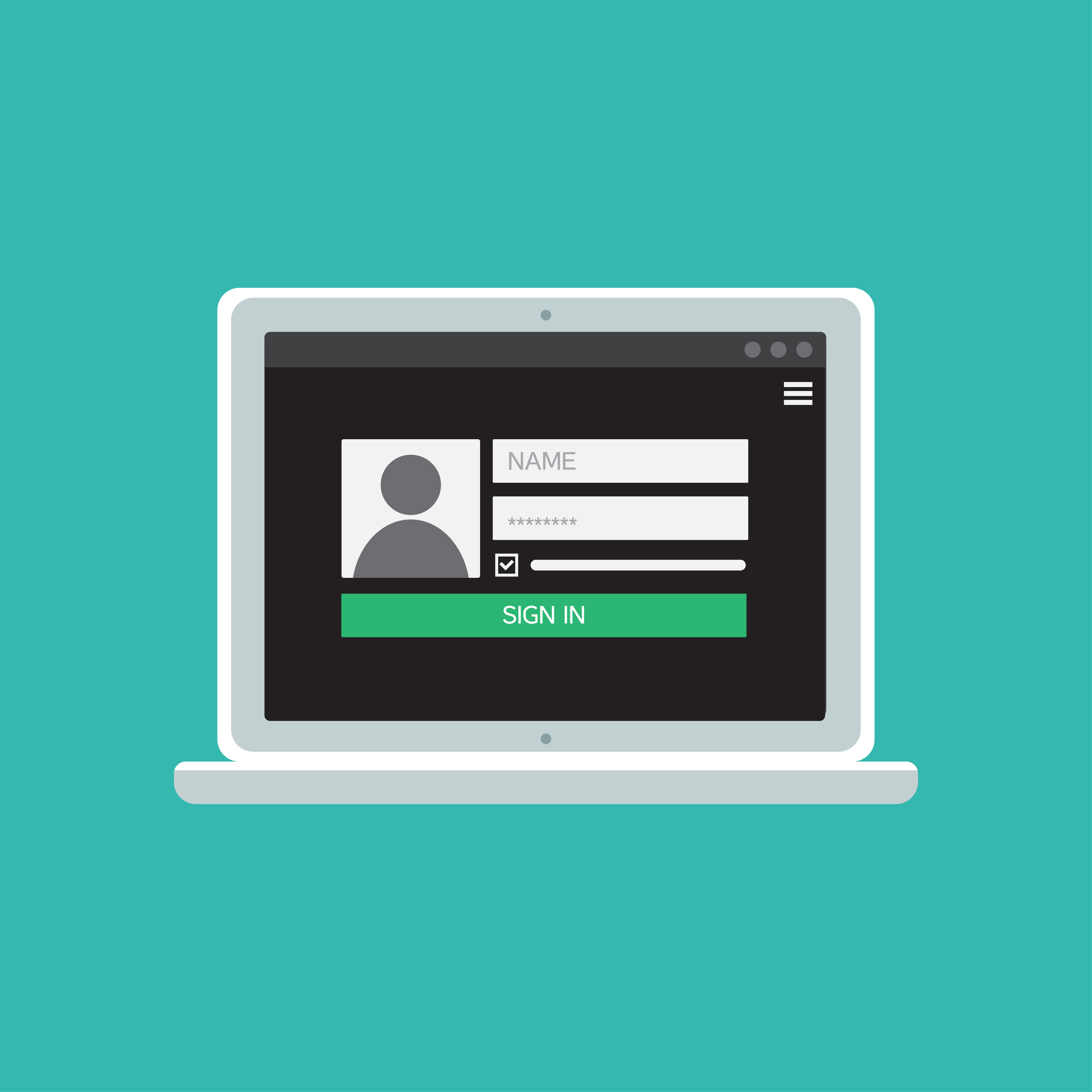  Template of Notebook Login Form 3047831 Vector Art at Vecteezy