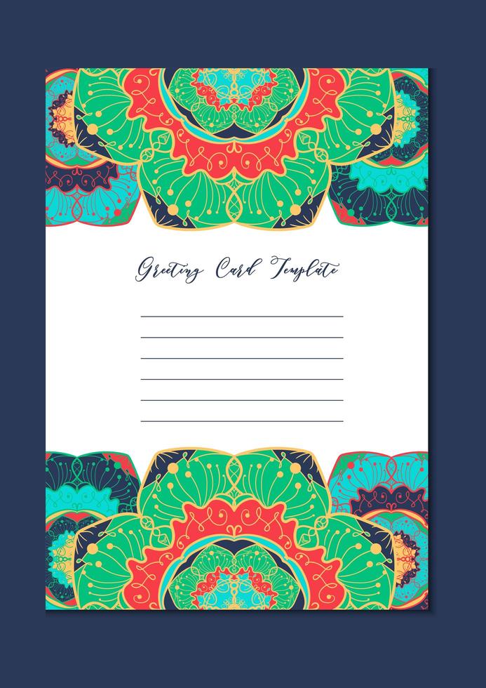 Mandala vintage template card vector