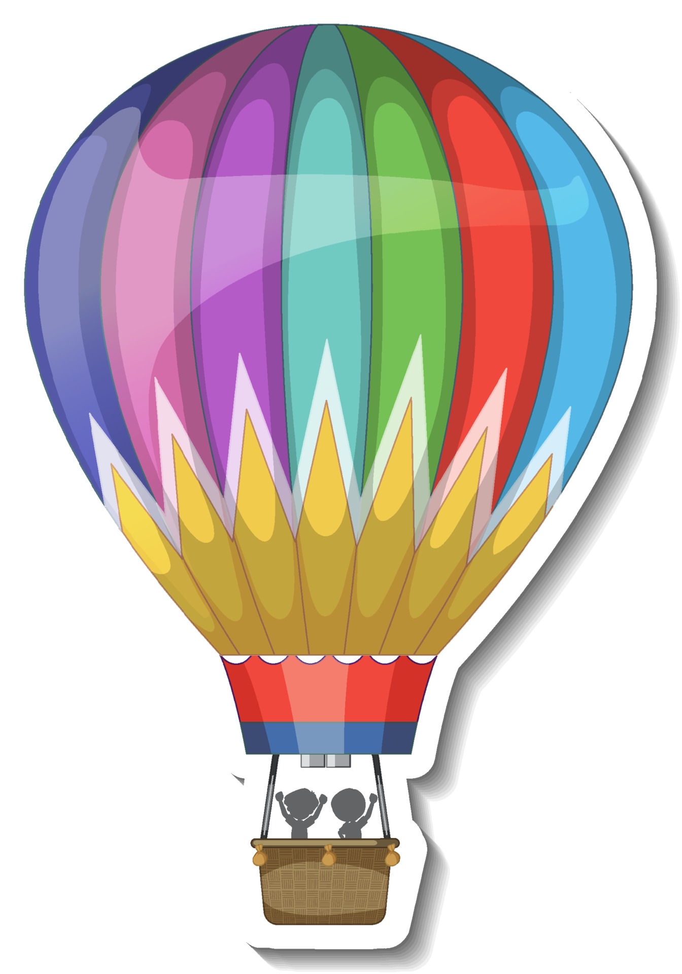 Free Vector  Sticker template with many balloons isolated