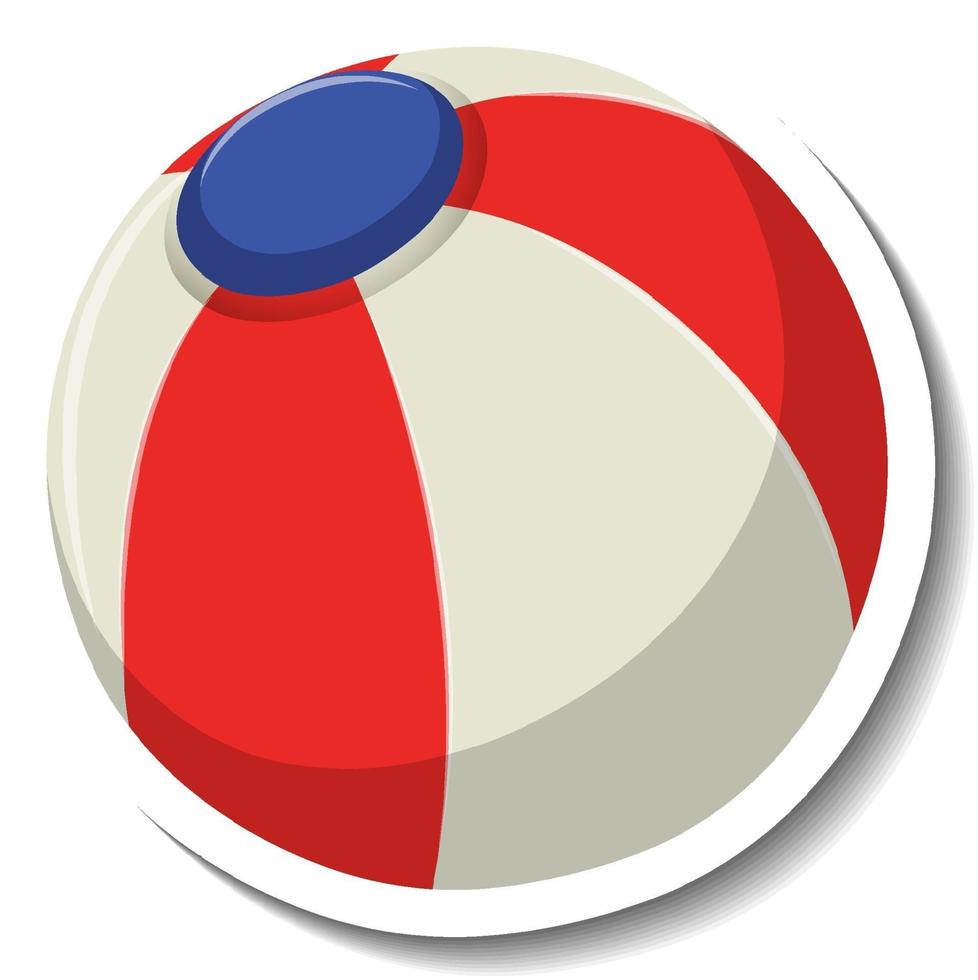 pelota de playa para la etiqueta engomada de dibujos animados de verano  3047886 Vector en Vecteezy