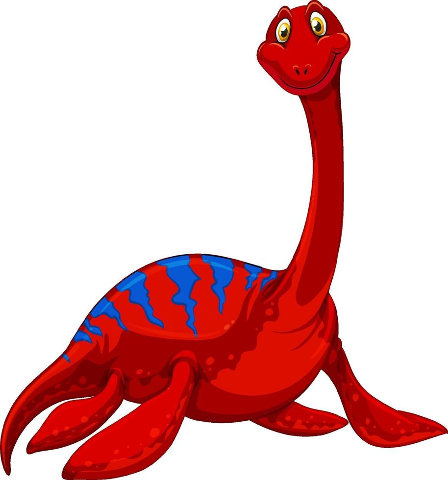 un personaje de dibujos animados de dinosaurio pliosaurio vector