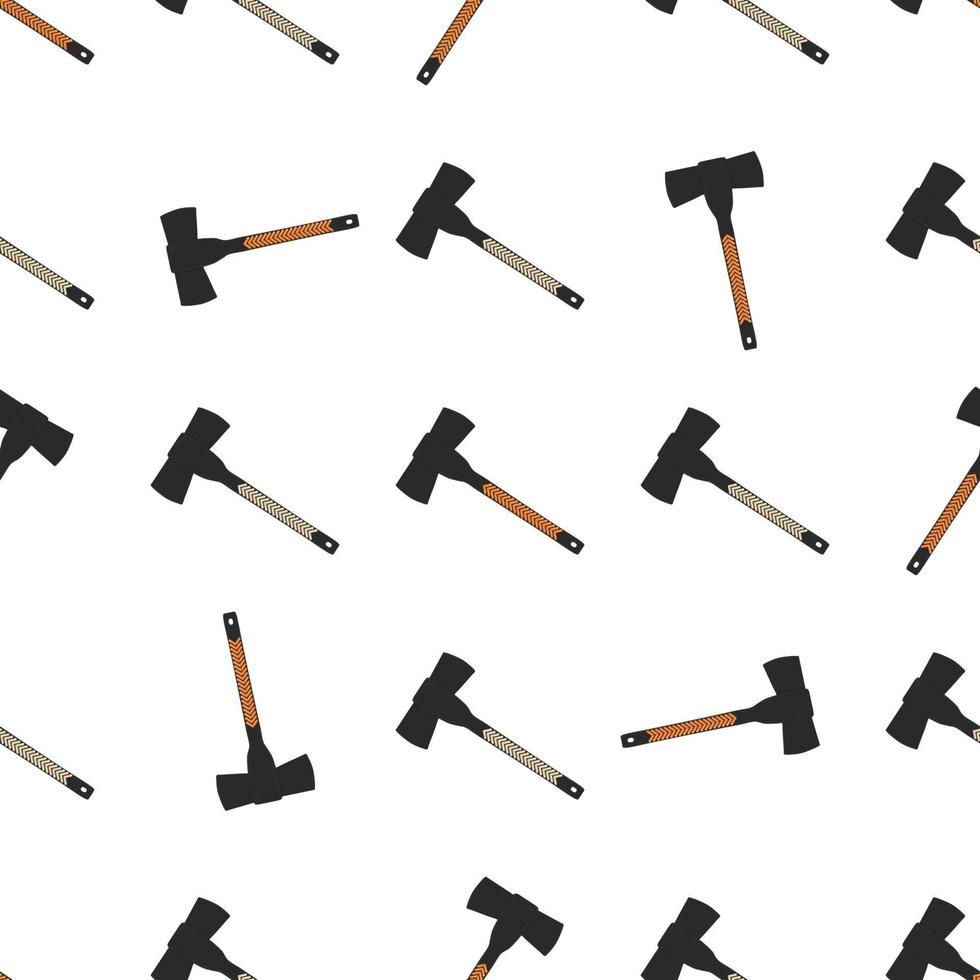 Illustration on theme pattern steel axes with wooden handle vector