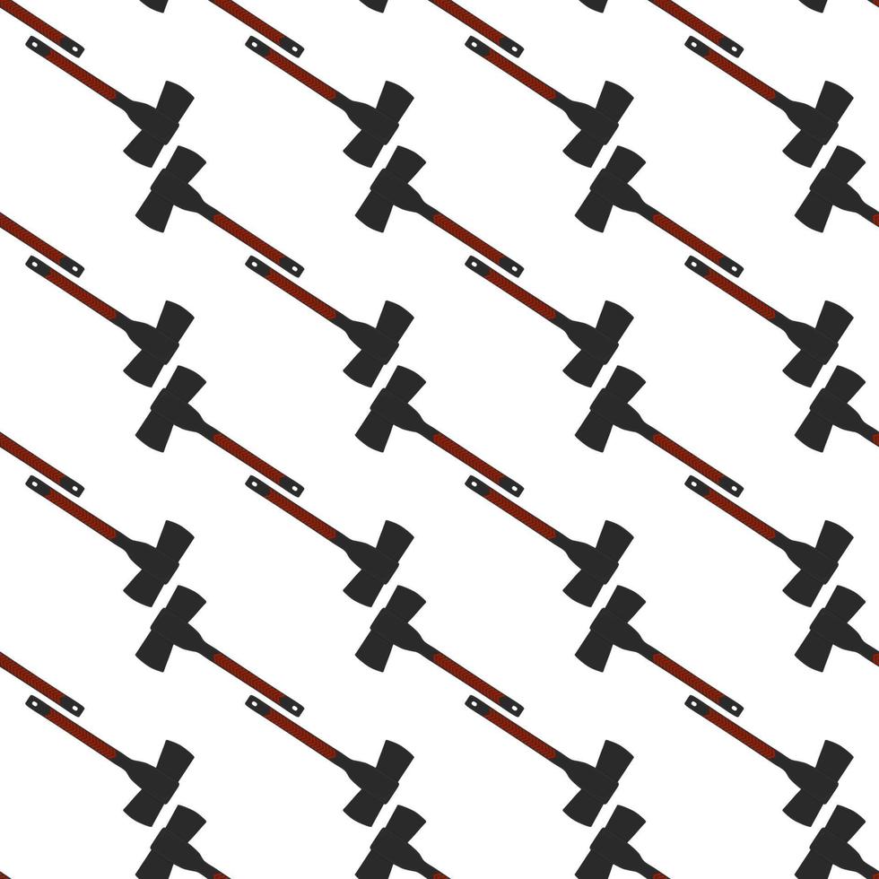 Illustration on theme pattern steel axes with wooden handle vector