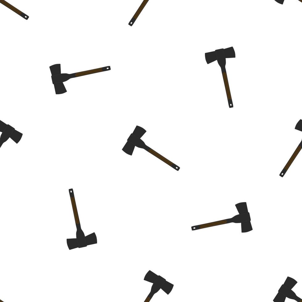 Illustration on theme pattern steel axes with wooden handle vector