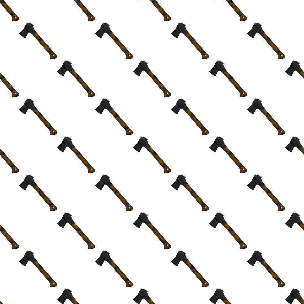 Illustration on theme pattern steel axes with wooden handle vector