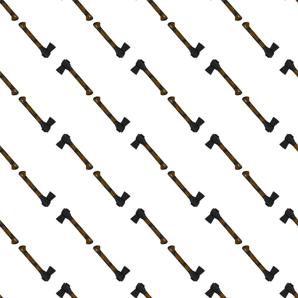 Illustration on theme pattern steel axes with wooden handle vector