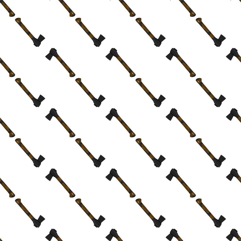 Illustration on theme pattern steel axes with wooden handle vector