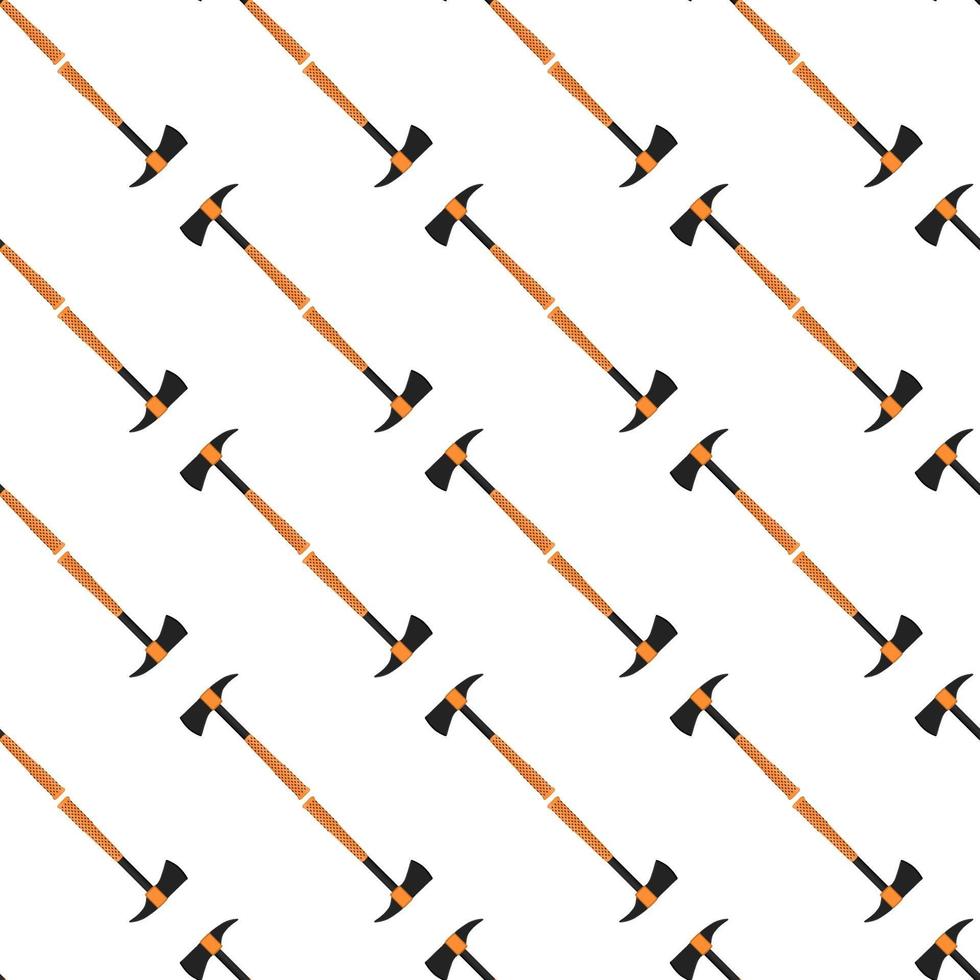 Illustration on theme pattern steel axes with wooden handle vector