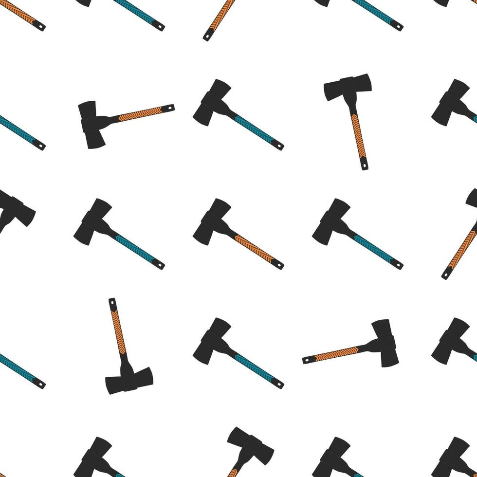 Illustration on theme pattern steel axes with wooden handle vector