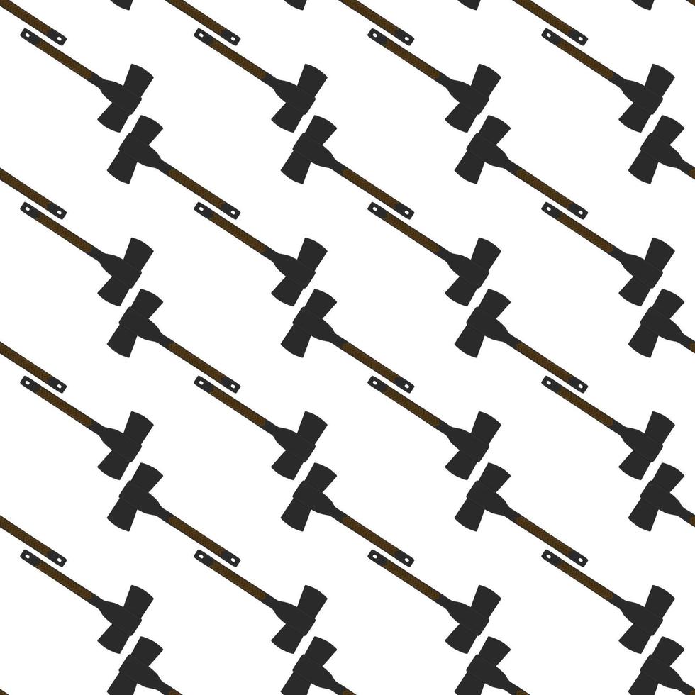 Illustration on theme pattern steel axes with wooden handle vector