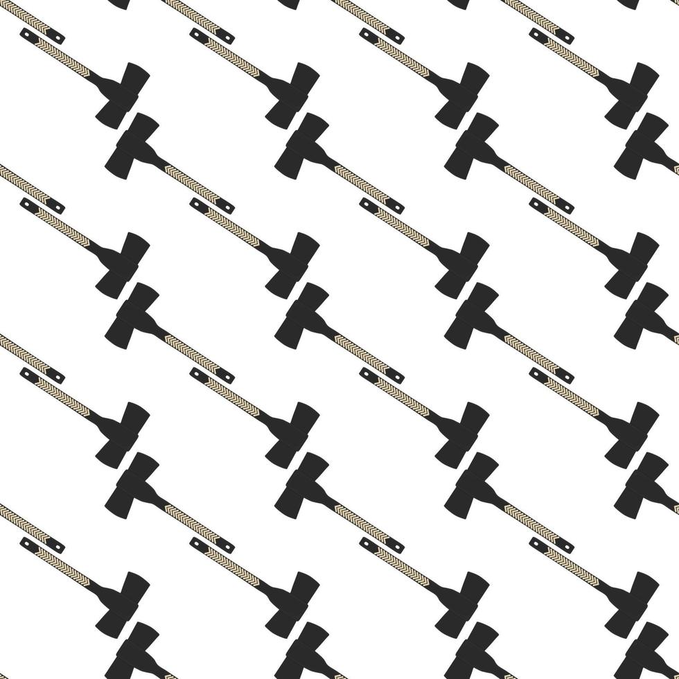 Illustration on theme pattern steel axes with wooden handle vector