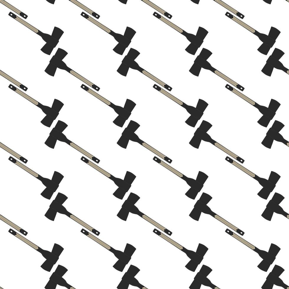 Illustration on theme pattern steel axes with wooden handle vector