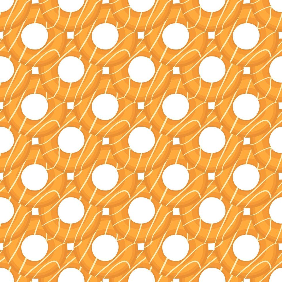 big set identical biscuit, kit colorful pastry cookie vector