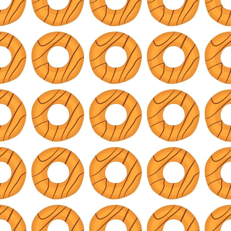 big set identical biscuit, kit colorful pastry cookie vector