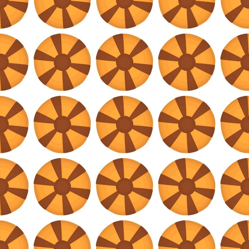 big set identical biscuit, kit colorful pastry cookie vector
