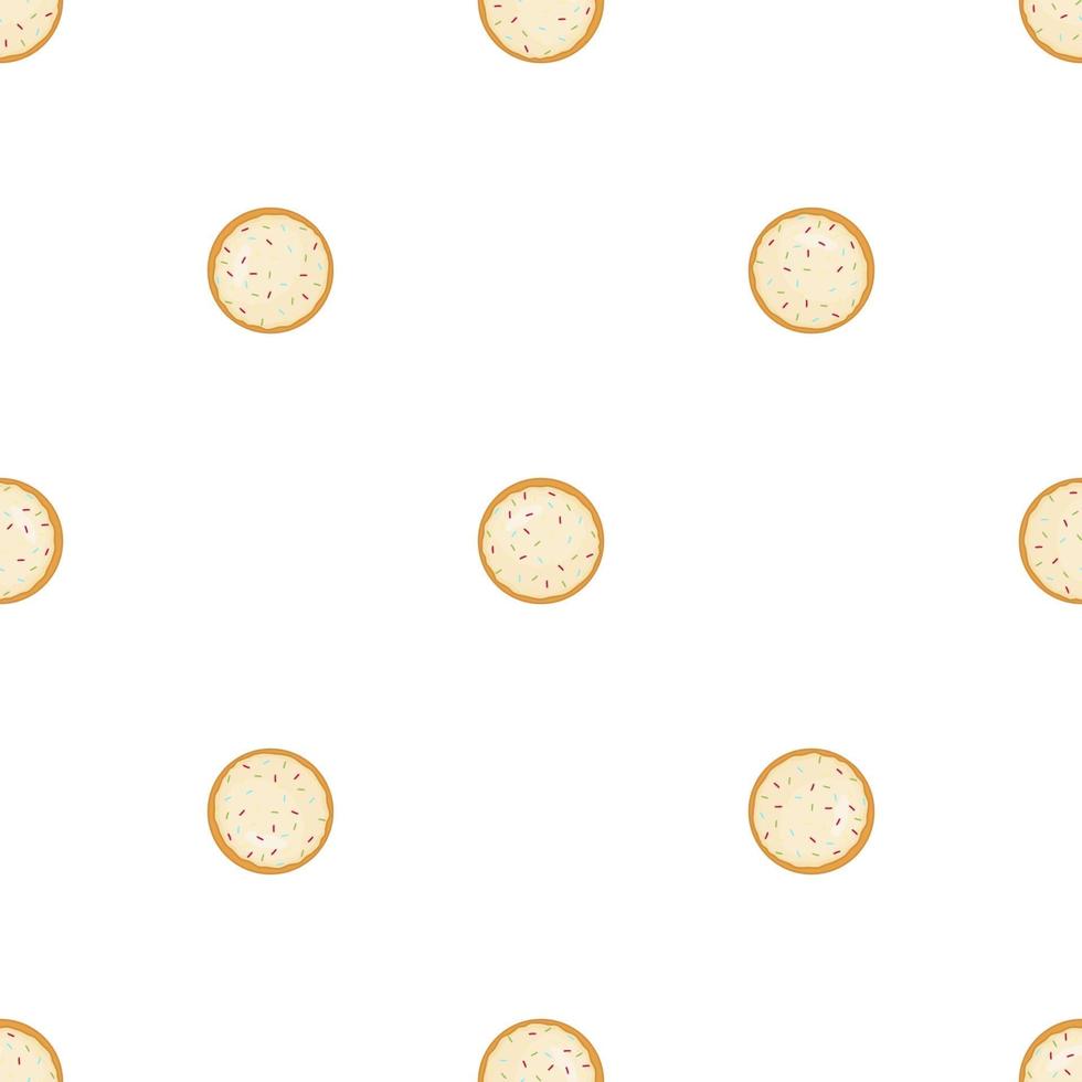 big set identical biscuit, kit colorful pastry cookie vector