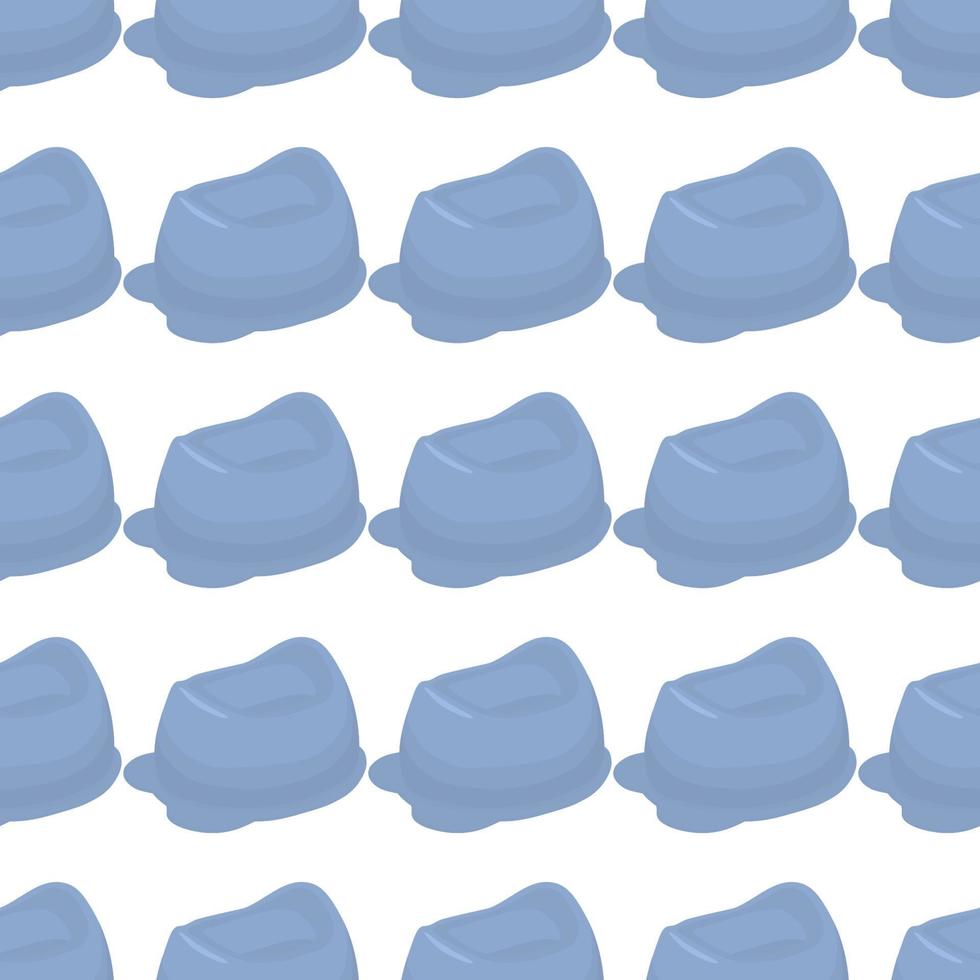 Abstract seamless plastic baby pots with comfortable handle vector