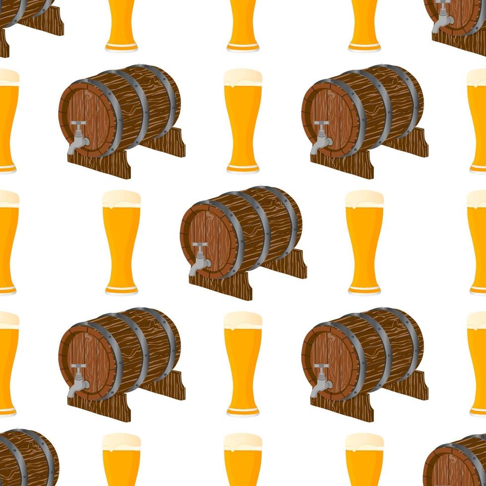 Illustration on theme big colored pattern oktoberfest vector