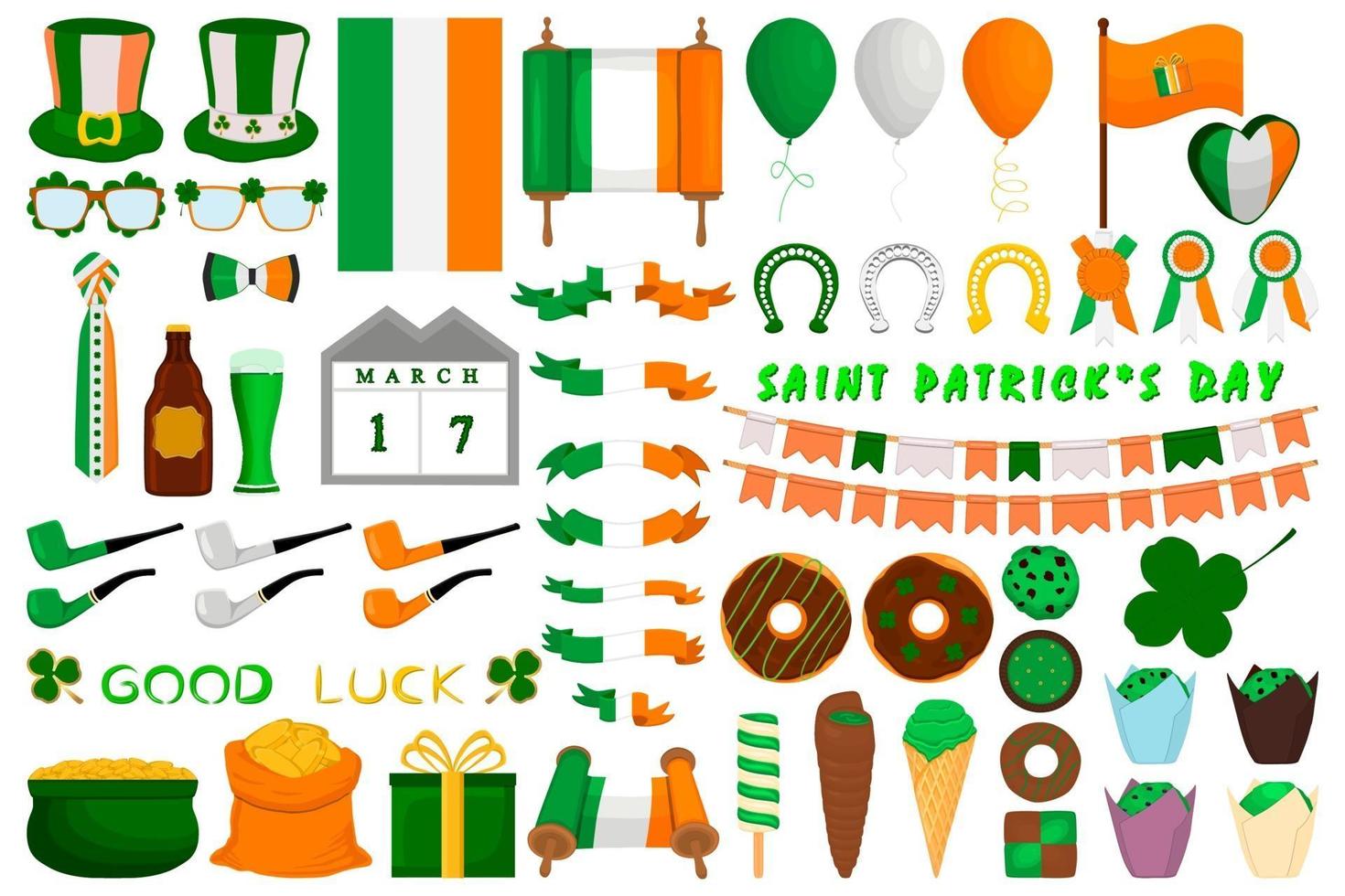 ilustración fiesta irlandesa día de san patricio, monedas de oro en una olla vector