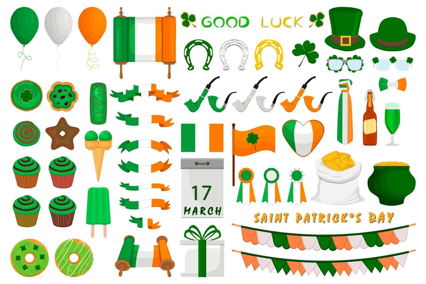 ilustración fiesta irlandesa día de san patricio, monedas de oro en una olla vector