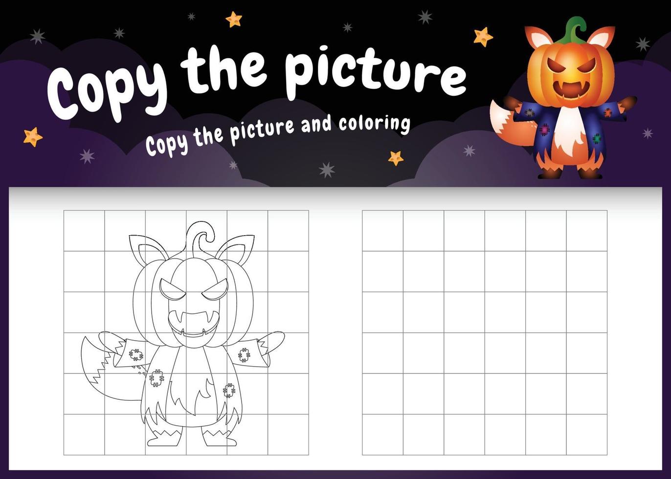 copy the picture kids game and coloring page with a cute ...
