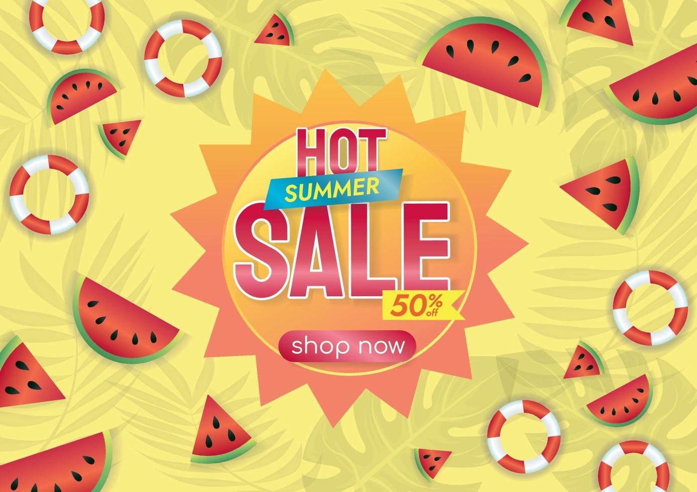 oferta especial en temporadas cálidas promoción de venta de verano vector