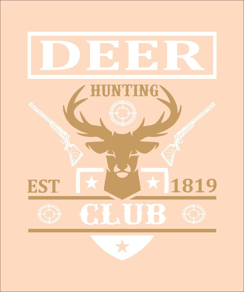 club de caza de ciervos vector