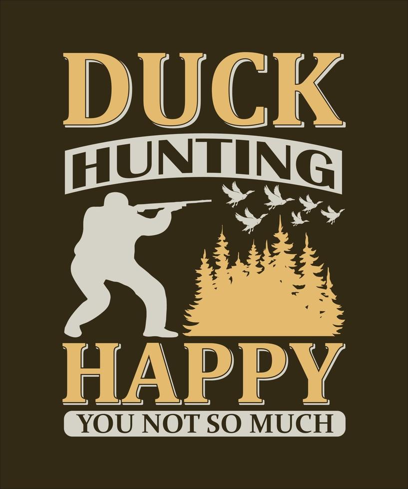 Duck hunting happy vector