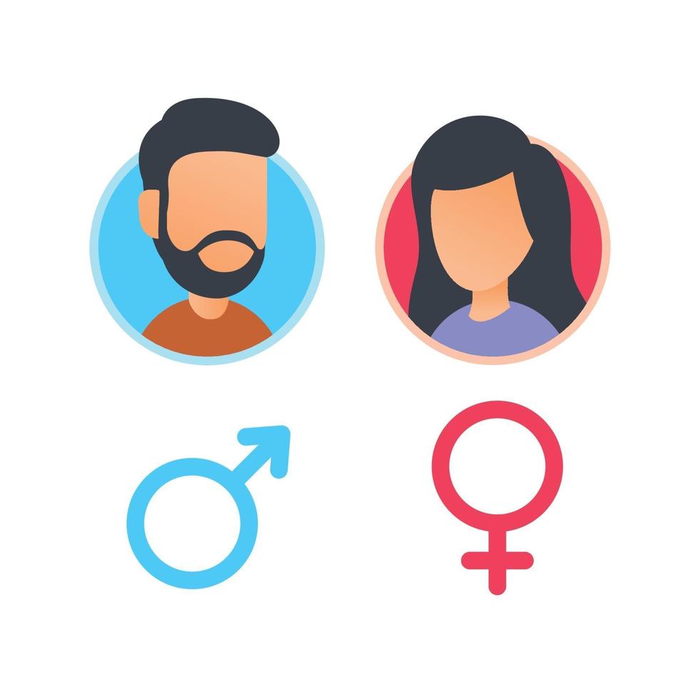 Pictograma masculino y femenino para signo de género en el inodoro. vector