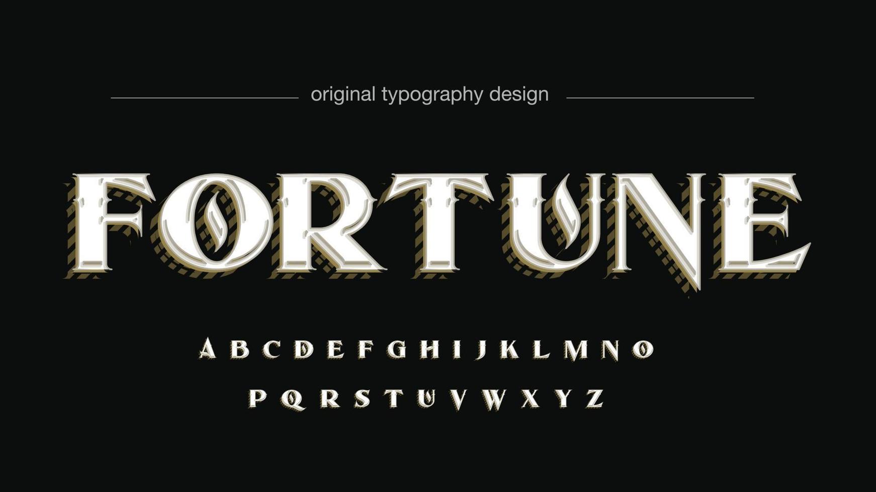 White Old Retro Ornamental Typography vector