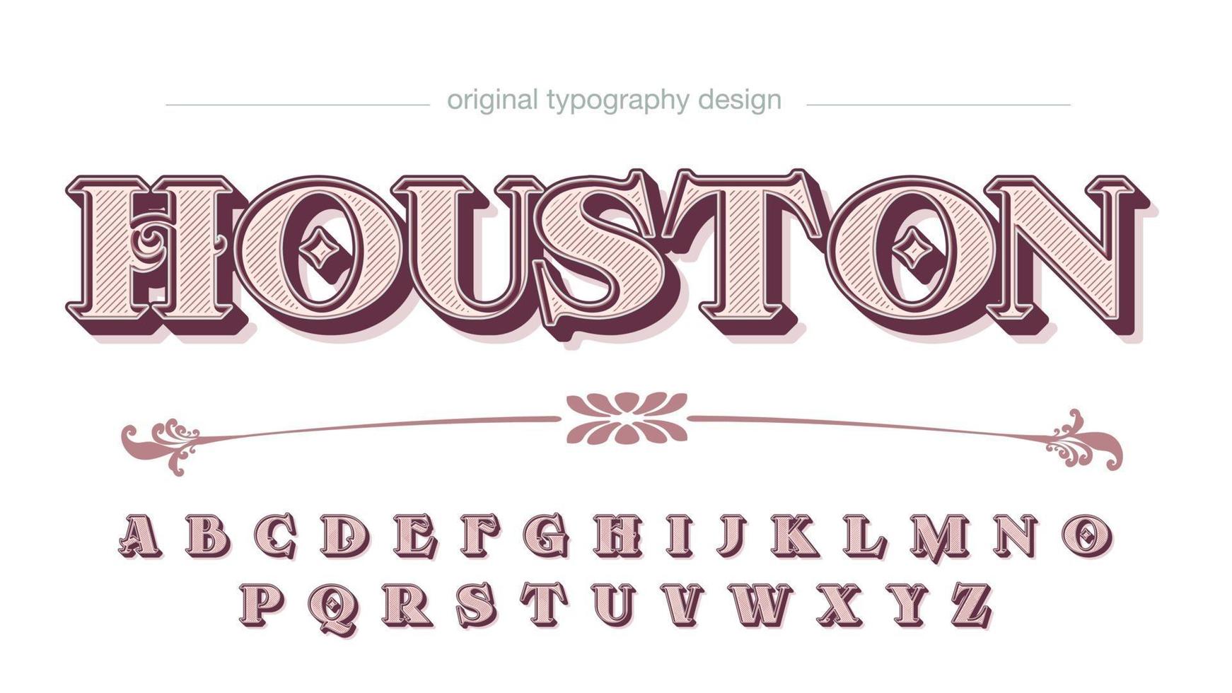 tipografía ornamental retro patrón vintage vector