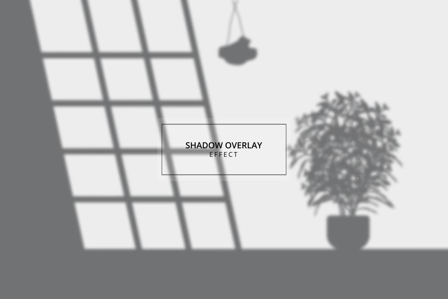 Shadow overlay effect on gray background mockup vector