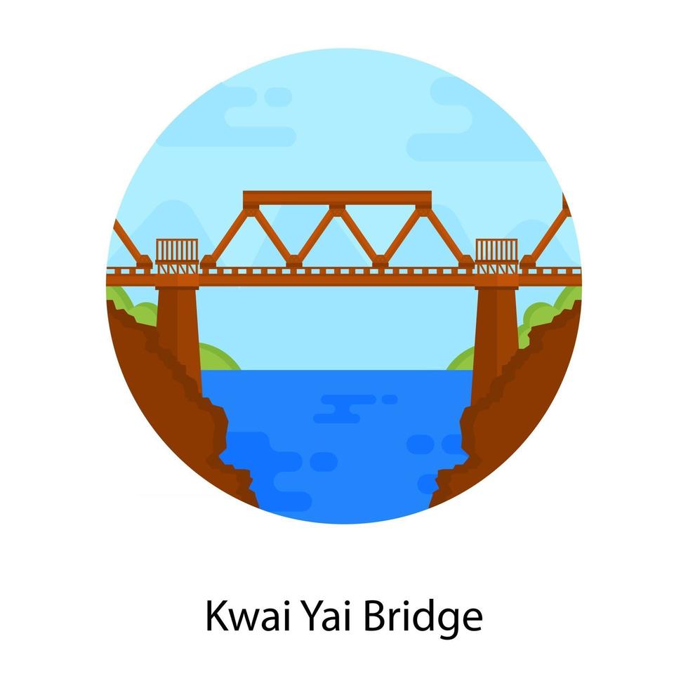 puente del río kwai vector