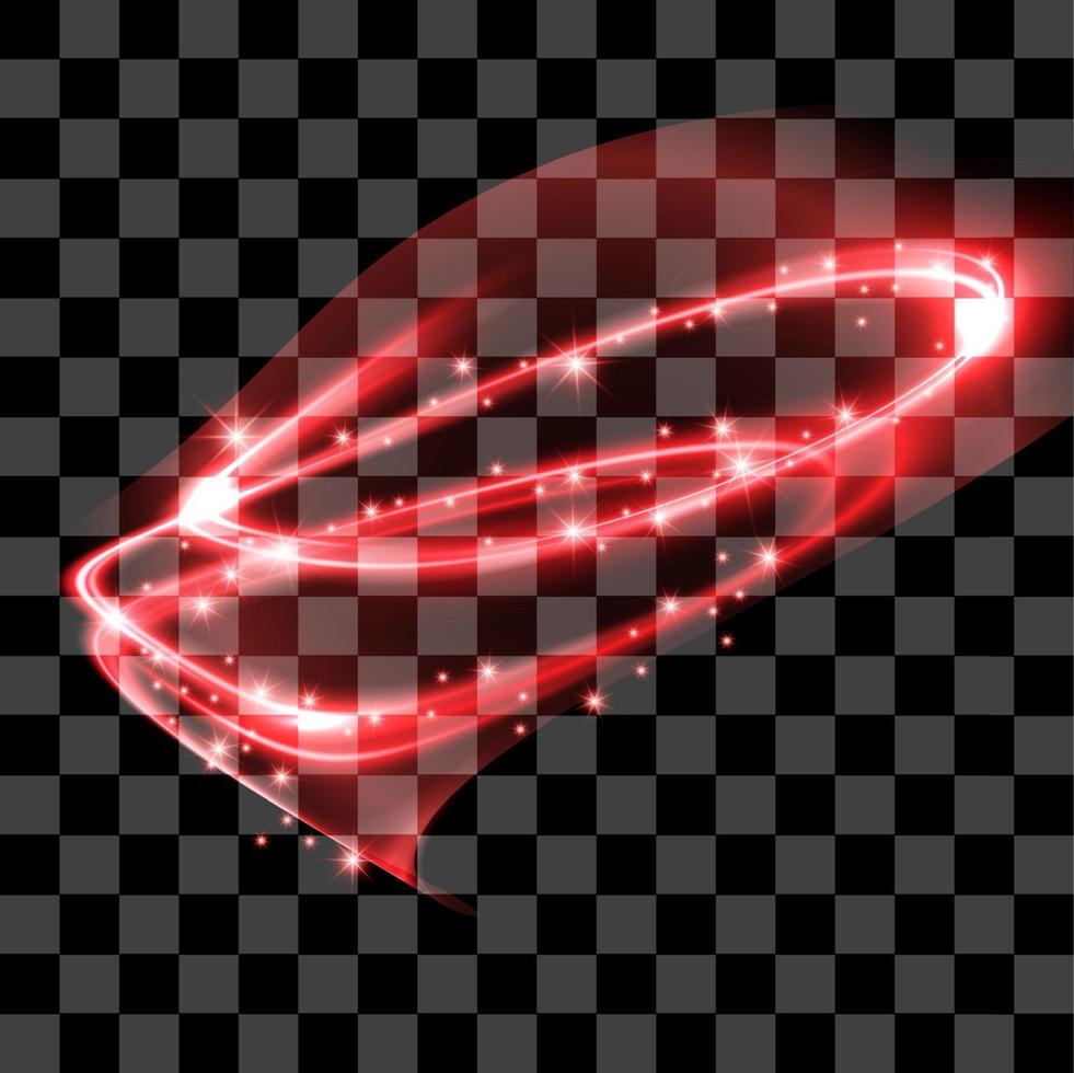 efecto de luz roja especial línea abstracta resplandor vector elemento aislado