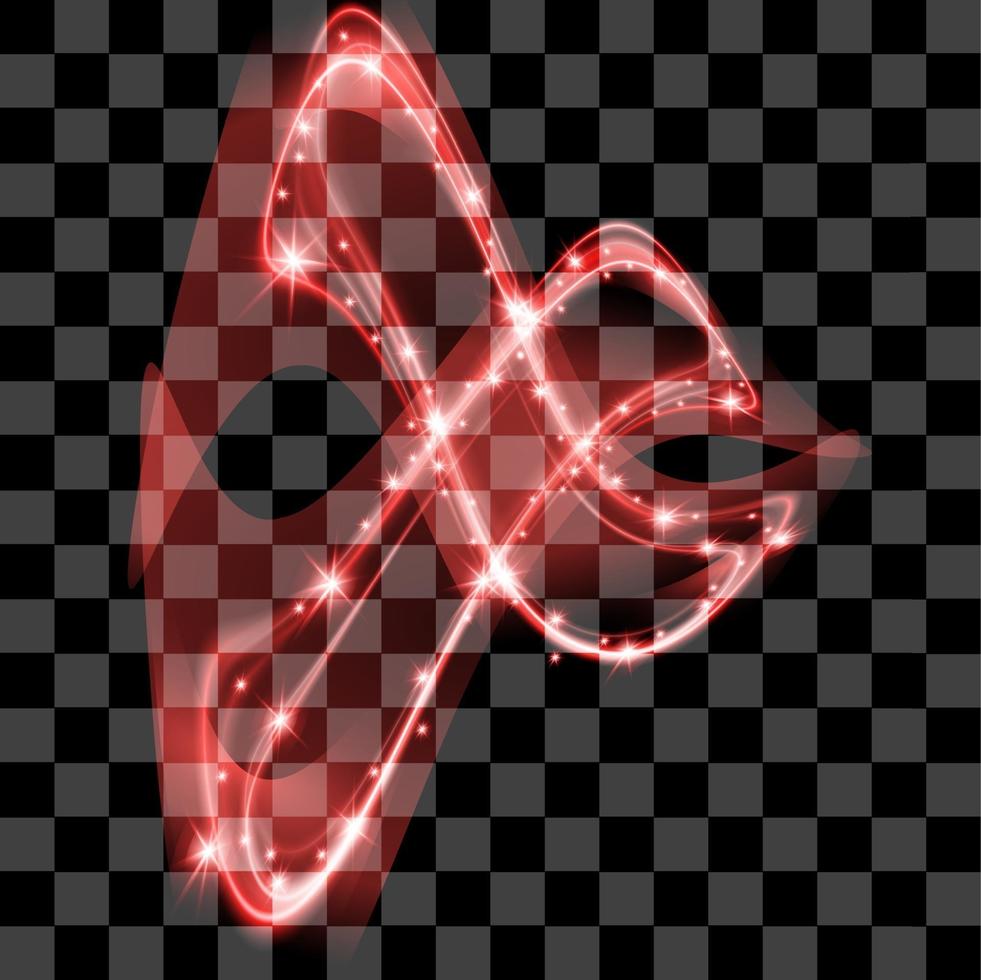 Red light effect special abstract line glow vector isolated element