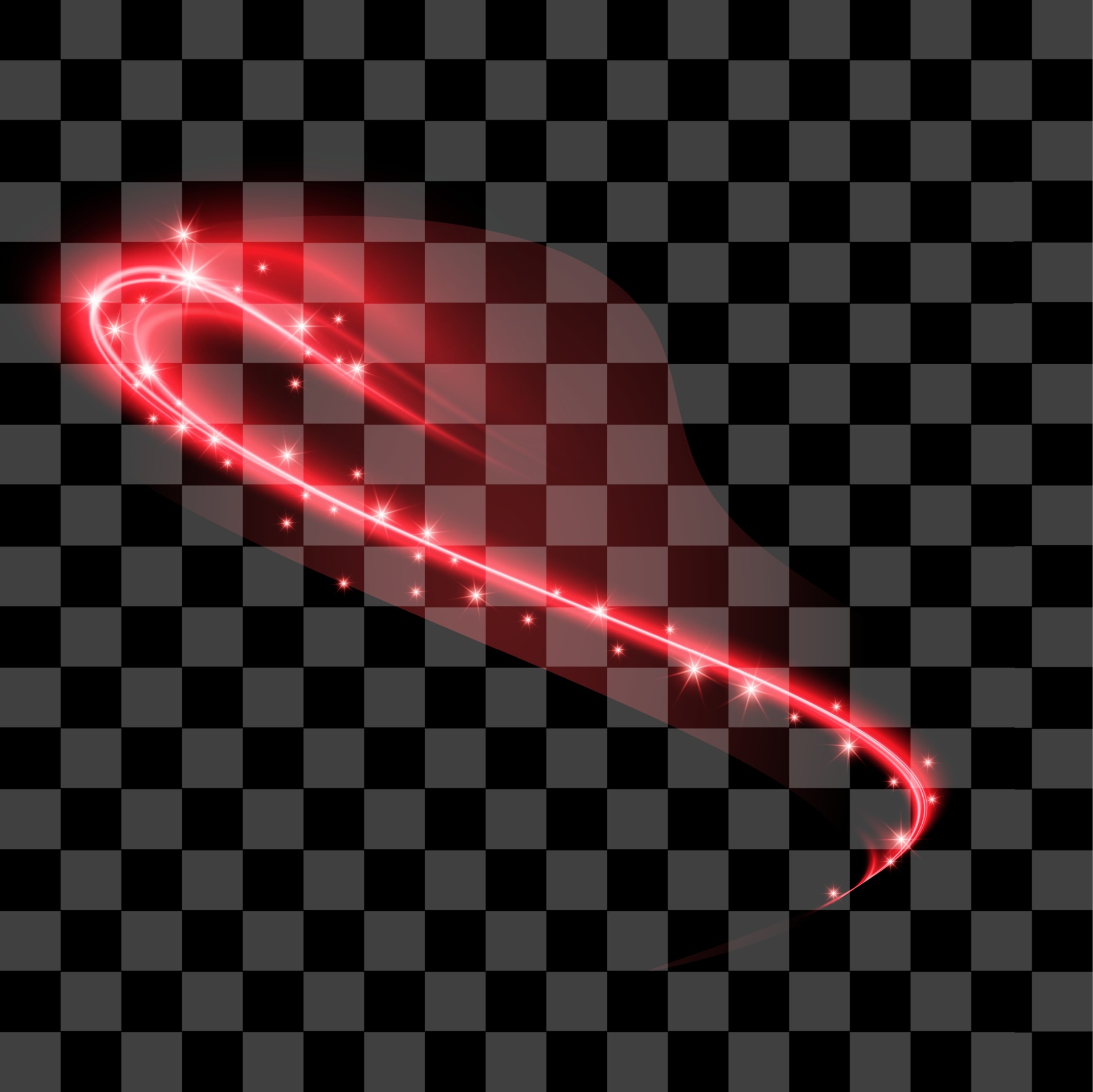 Red light effect special abstract line glow vector isolated element