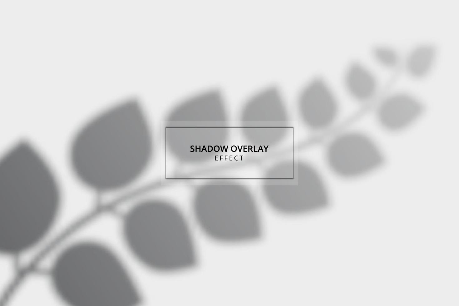 Plant shadow overlay effect on gray background vector